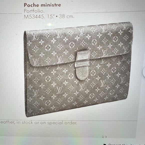 LV Ministre Document Computer Pouche Case Monogram Canvas w/ COA Louis Vuitton - Picture 16 of 16
